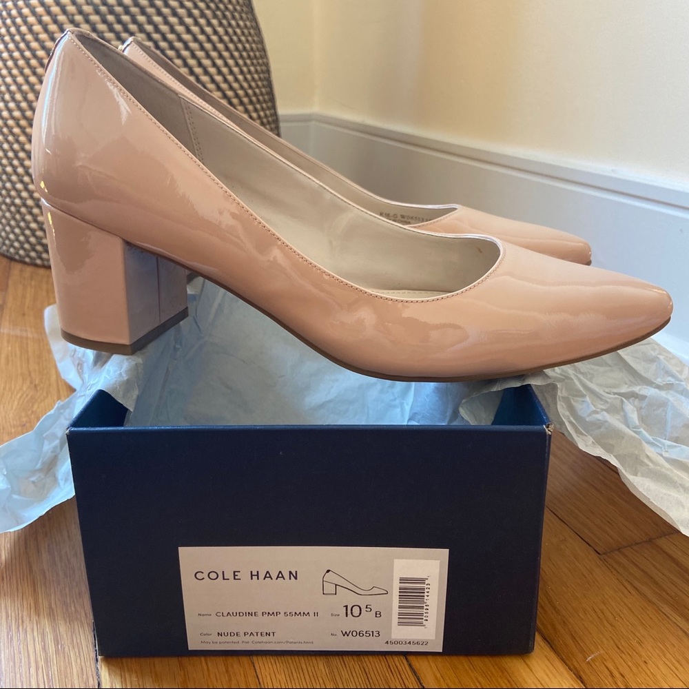 Cole Han size 10.5 Claudine PMP 55mm II block heel